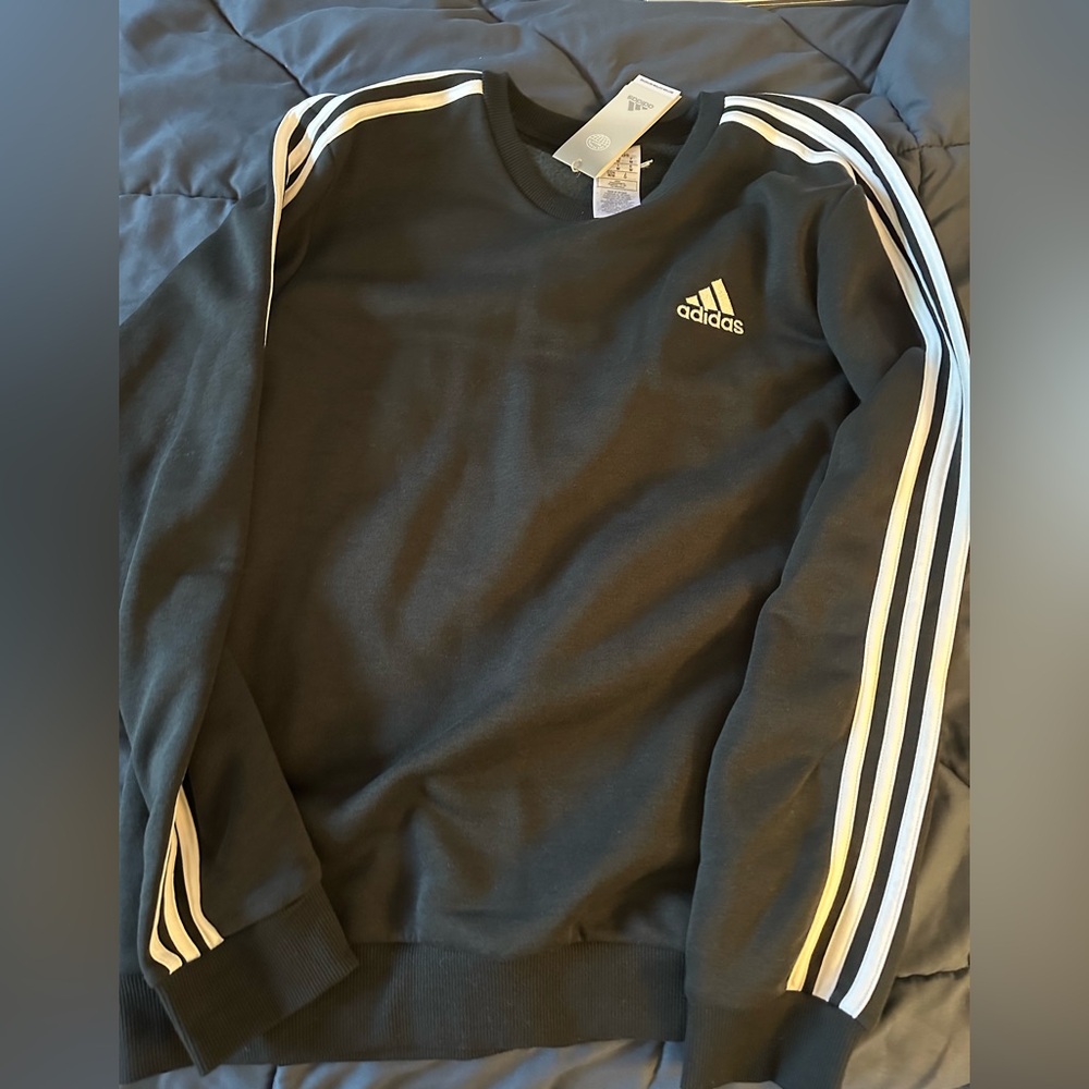 Men black adidas long sleeve medium sweatshirt